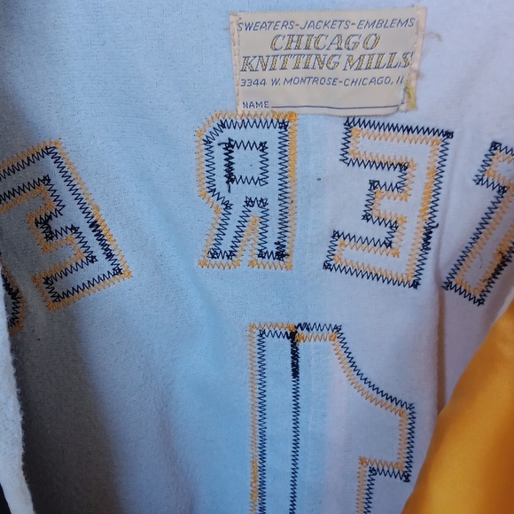 Vintage Alpha Old Gold Bomber Jacket Chicago knitting mills - Picture 11 of 11